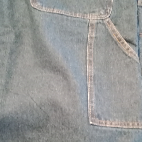 Full Blue Carpenter Denim Men's Shorts - Picture 3 of 4
